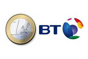 Logo: Euro-Münze und Logo BT Logo: Euro-Münze und Logo BT