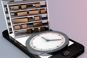 Bild: Handy mit Lager und Uhr Bild: Handy mit Lager und Uhr