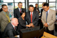Image: Taking a closer look at CAT; with Personal Assistant to the Chief of the Indonesian Army Major General Subagio (5th from left), the Head of the Psychological Service of the Indonesian Army Brigadier General Sumitra (3rd from left). Copyright: CONET 2013