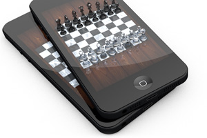 Bild: CONET Enterprise Mobility - Smarthphones mit Schachbrett