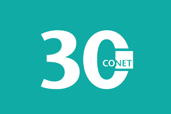 Logo: 30 Jahre CONET Logo: 30 Jahre CONET