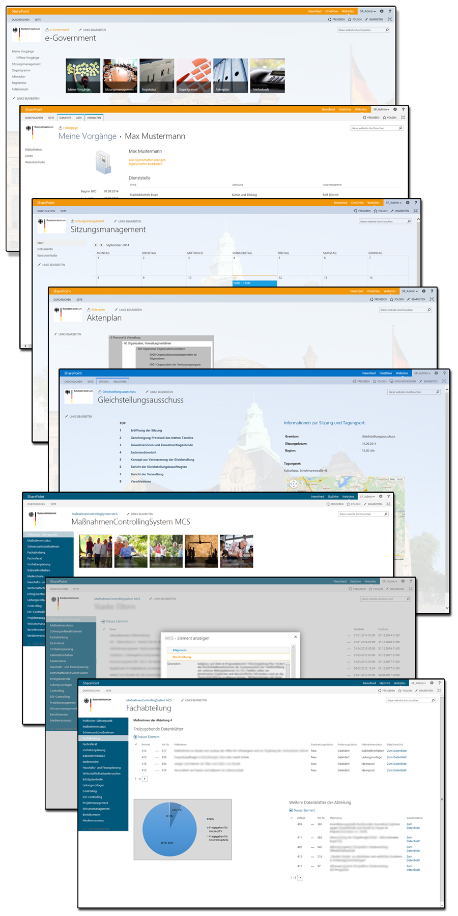 Screenshots of CONET´s E-Government portfolio solution based on Microsoft SharePoint Screenshots of CONET´s E-Government portfolio solution based on Microsoft SharePoint