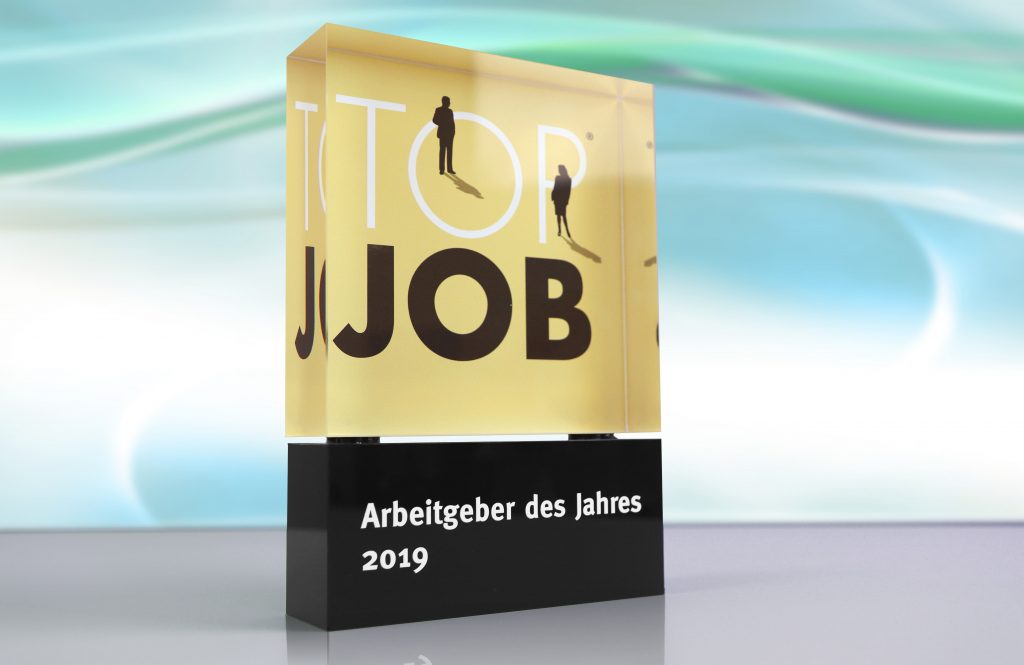 Trophäe Arbeitgeber des Jahres 2019 CONET