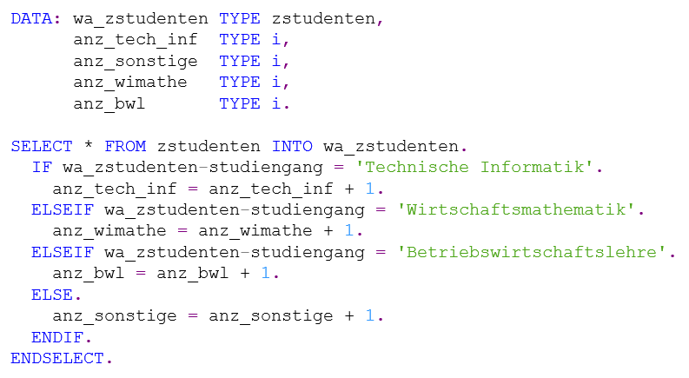 Abap if elseif