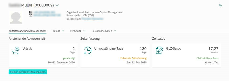 Graphic: SAP ERP HCM Personnel Time Management