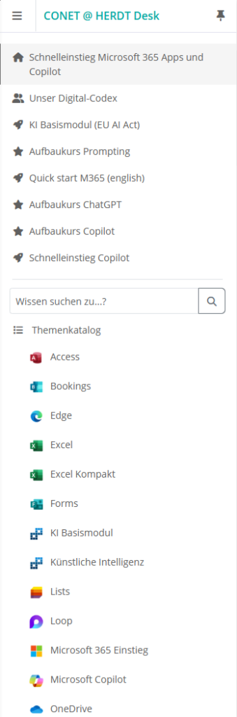 Screenshot: Herdt Desk Themensammlung