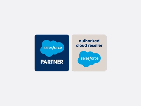 Logos des Salesforce Partners und Authorized Cloud Resellers.