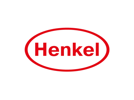 Logo des Unternehmens Henkel in Rot.