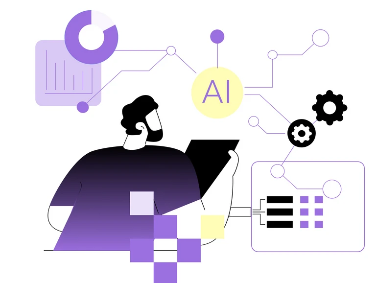 Illustration eines komplexen Architekturbilds.