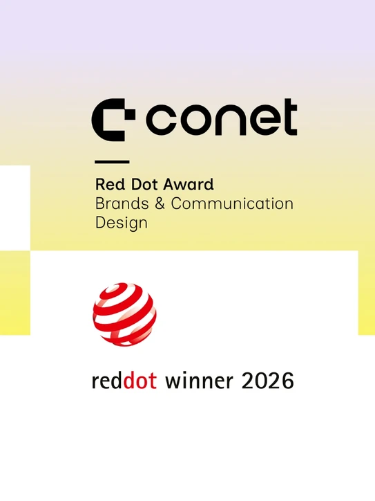 Grafik: Auszeichnung mit dem Red Dot Award: Brands & Communication Design 2026