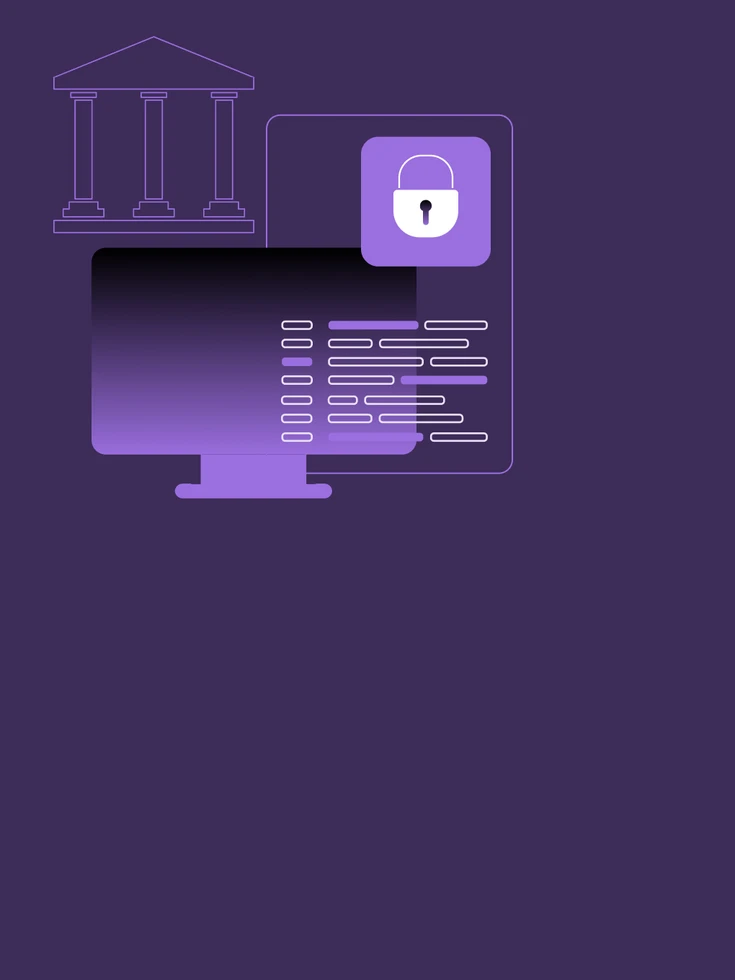 Illustration von Softwareanwendungen und Plattformen für Verwaltungsprozesse