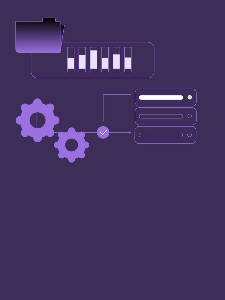 Visualisierung einer Datenplattform mit Datenintegration, Verarbeitung und Bereitstellung über zentrale Systeme